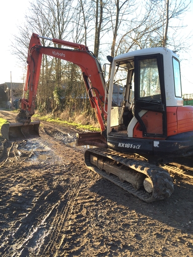 Rent mini excavator KUBOTA KX 161-3 €250